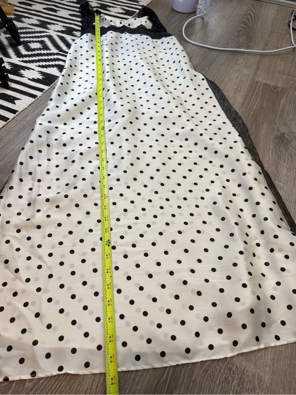 Free People Just Dreamy Black and White Polka Dot Maxi Dress XS